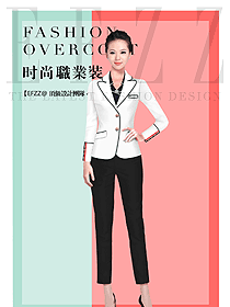 原創(chuàng)制服設(shè)計女秋冬職業(yè)裝款式效果圖1644
