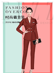 原創(chuàng)制服設(shè)計(jì)女秋冬職業(yè)裝款式效果圖1650