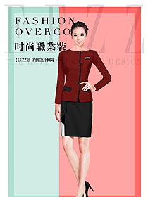原創(chuàng)制服設(shè)計(jì)女秋冬職業(yè)裝款式效果圖1656