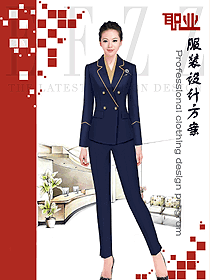 原創(chuàng)制服設(shè)計女秋冬職業(yè)裝設(shè)計圖1692