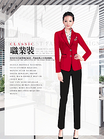 原創(chuàng)制服設(shè)計(jì)紅色女秋冬職業(yè)裝設(shè)計(jì)圖1746