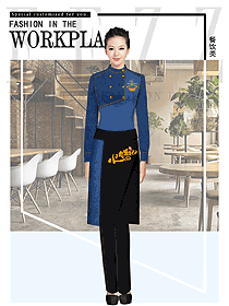 時(shí)尚女款快餐廳服裝款式設(shè)計(jì)圖375