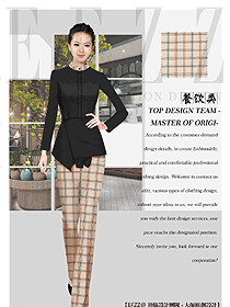 原創(chuàng)制服設(shè)計(jì)服務(wù)員服裝款式圖377