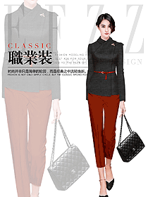 時(shí)尚女職業(yè)裝夏裝制服設(shè)計(jì)圖960