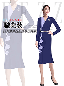 時(shí)尚女職業(yè)裝夏裝制服設(shè)計(jì)圖972