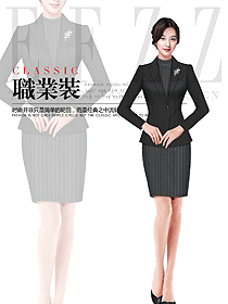 時尚女職業(yè)裝夏裝制服設(shè)計圖975