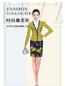 時(shí)尚修身款女款酒店大堂服裝款式圖1227