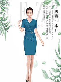 原創(chuàng)制服設(shè)計水療會所咨客服裝款式圖521