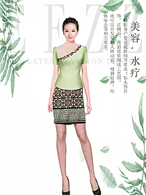 原創(chuàng)制服設(shè)計水療會所咨客服裝款式圖518