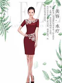 原創(chuàng)制服設(shè)計(jì)水療會(huì)所咨客服裝款式圖469