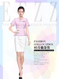 淺粉色女款SPA水療會所咨客制服設計圖462