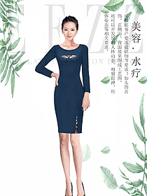 原創(chuàng)制服設(shè)計(jì)女款水療會所咨客服裝款式圖461