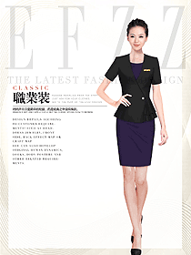 紫色女款SPA水療會所咨客制服設(shè)計圖450