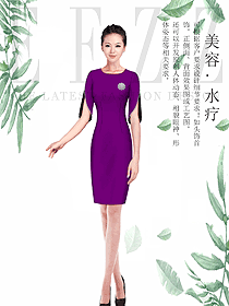 原創(chuàng)制服設(shè)計(jì)女款水療會(huì)所咨客服裝款式圖449