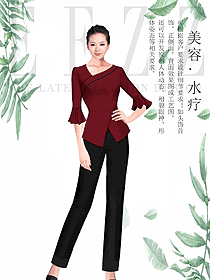 原創(chuàng)設(shè)計(jì)女款美容會所服裝款式圖761