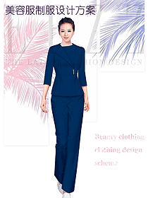 時尚女款美容技師制服設(shè)計圖756