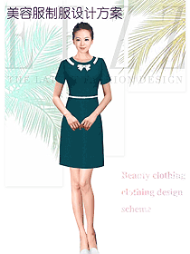 時尚女款美容技師制服設計圖744