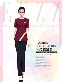 短袖女款美容會(huì)所服裝款式圖707