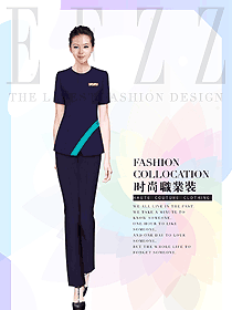 原創(chuàng)制服設(shè)計(jì)女款美容會(huì)所服裝款式圖706