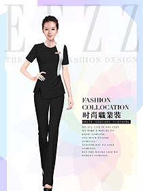 原創(chuàng)制服設(shè)計(jì)女款美容會所服裝款式圖703