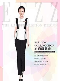 白色短袖女款美容會(huì)所服裝款式圖695