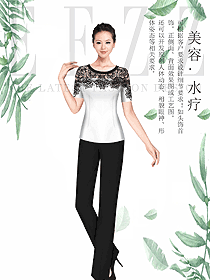 原創(chuàng)制服設(shè)計(jì)女款美容會(huì)所服裝款式圖688