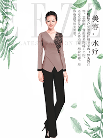 原創(chuàng)制服設(shè)計(jì)女款美容會(huì)所服裝款式圖685