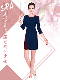 原創(chuàng)制服設(shè)計(jì)女款美容會(huì)所服裝款式圖656