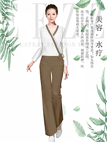 時(shí)尚長袖女款美容技師制服設(shè)計(jì)圖649
