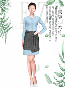 原創(chuàng)制服設計女款美容會所服裝款式圖641