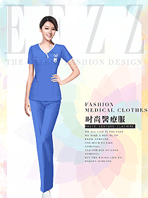 新款短袖女款美容會(huì)所服裝款式圖781