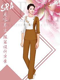 時尚女款美容醫(yī)療制服設計圖788