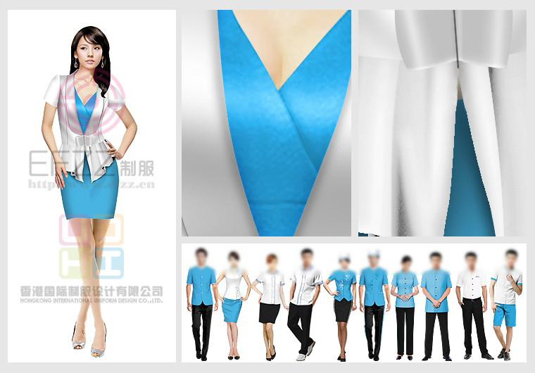 休閑會(huì)所藍(lán)色系列服裝圖片