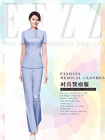 新款淺藍色醫(yī)療美容護士制服設(shè)計圖825