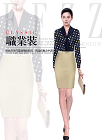 新款女職業(yè)裝長袖襯衫制服設(shè)計圖391