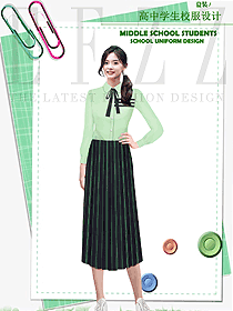 長袖女款學(xué)生服校服款式設(shè)計(jì)圖160