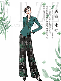 新款水療會所咨客服裝款式圖526