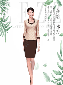 時(shí)尚女款總臺(tái)收銀接待制服設(shè)計(jì)圖444