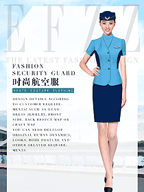 新款空姐制服款式效果圖848
