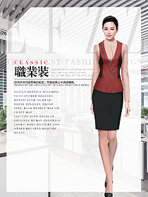時(shí)尚女職業(yè)裝馬夾款服裝款式圖360