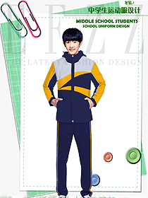 新款深藍(lán)色男款學(xué)生服校服款式設(shè)計(jì)圖132