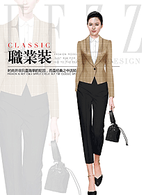 原創(chuàng)制服設(shè)計女秋冬職業(yè)裝制服設(shè)計圖1816