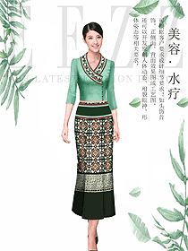 泰式風(fēng)格東南亞水療會(huì)所咨客服裝款式圖532