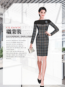 新款女職業(yè)裝夏裝制服設(shè)計(jì)圖990