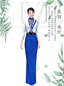 原創(chuàng)制服設(shè)計水療會所咨客服裝款式圖535