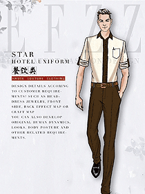 原創(chuàng)設(shè)計(jì)中餐服務(wù)員服裝款式圖2157