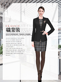 新款黑色女職業(yè)裝夏裝制服設(shè)計(jì)圖1002