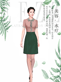 時(shí)尚女款總臺(tái)收銀接待制服設(shè)計(jì)圖455