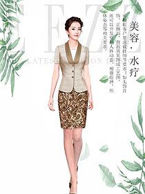 時(shí)尚女款總臺(tái)收銀接待制服設(shè)計(jì)圖459