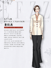 原創(chuàng)設(shè)計(jì)中餐服務(wù)員服裝款式圖2159